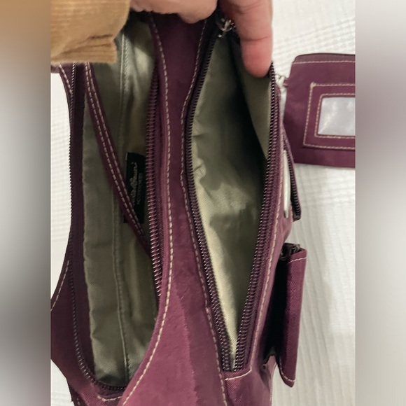 Eddie Bauer Dark Burgundy Crossbody Bag EUC - Picture 4 of 12